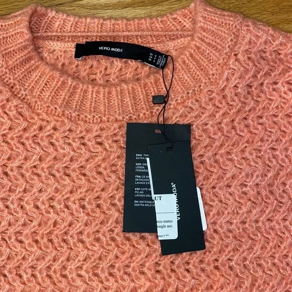 NWT Vero Moda Womens Freja Crewneck Balloon Sleeve Pullover Sweater - Picture 3 of 7